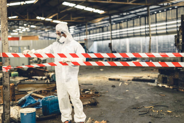 Professional Sewage Cleanup technician working in Palisades, WA